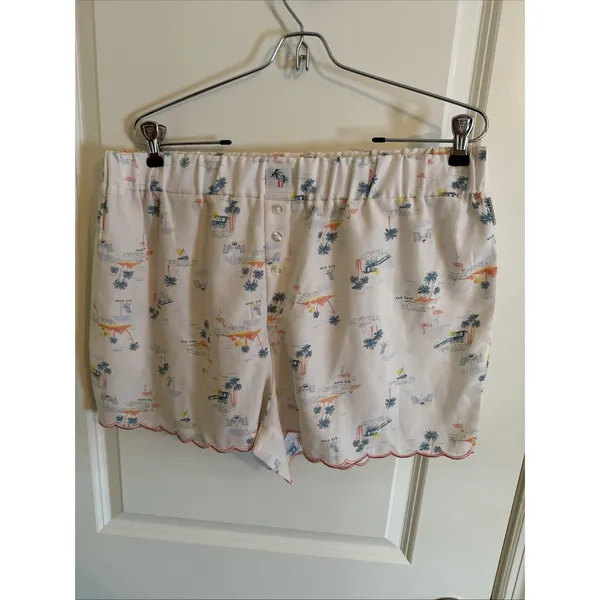 Rae‎ Dunn Tropical Flamingo Camisol & Shorts Pajama Set Xl Scallop Edge - Image 4
