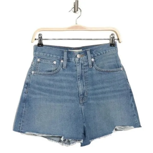 NWT Madewell Mom Short Cutoff Jean Shorts Bledsoe Mid Wash Denim Women’s Size 33 - Image 2