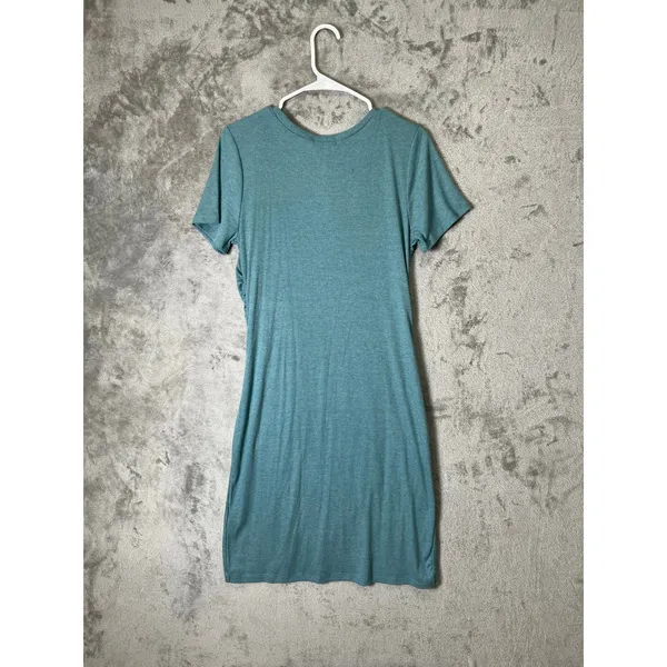 Z Supply Hayat Eco Knit Dress Teal Green Ribbed Sleeveless Midi Dress Size L New - Image 3