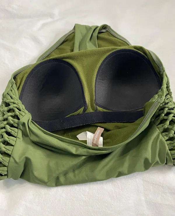 One Piece Sunseeker Green Open Sides Swimsuit - Image 5