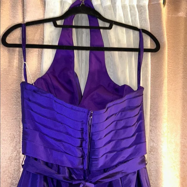 NWT Angelina Faccenda Size 12 Violet Halter Style Dress - Image 9