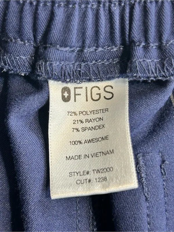 Figs Yola Skinny Scrub Navy Drawstring Scrub pants Style TW2000 - Image 4