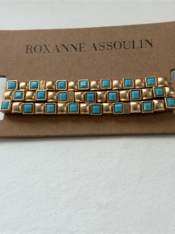 NWOT Roxanne assoulin three bracelets set Gold - Image 5