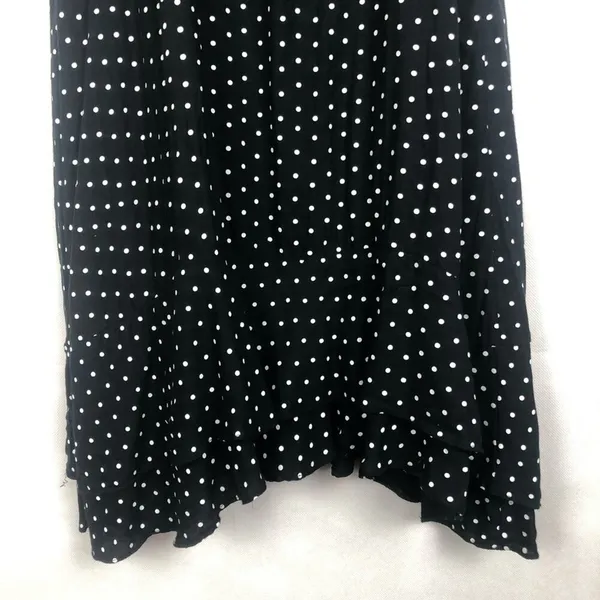 Polka Dot Sleeveless Ruffle Hem Tank Dress Size Medium - Image 5
