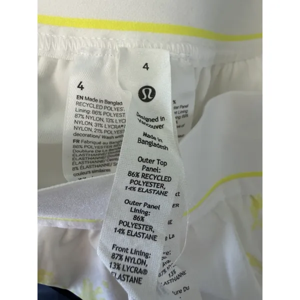 Lululemon Court Rival High Rise Skirt Extended Liner Cross‎ Court Electric Lemon - Image 7