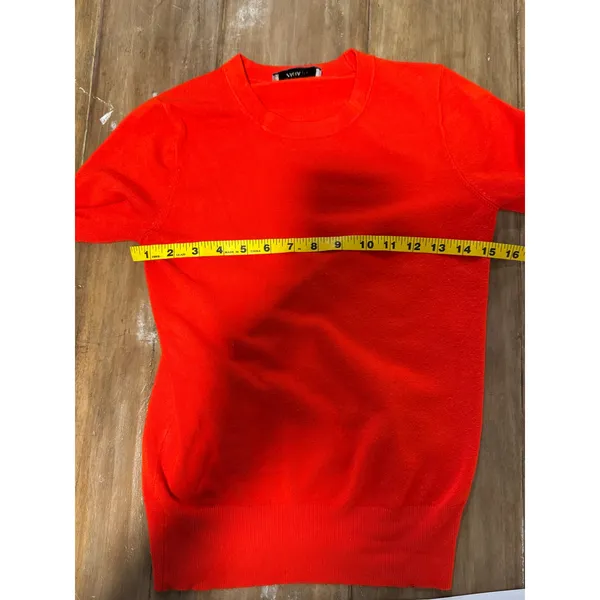 ZARA‎ Knit Short Sleeve Crew Neck Sweater Top Red Size Small minimalist normcore - Image 6