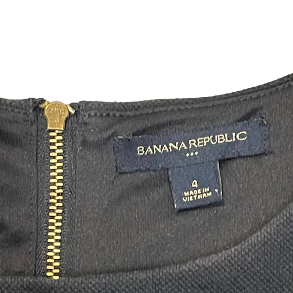 Banana Republic Women 4 Thick Knit Sheath Dress Back Zip Colorblock‎ 3/4 Sleeve - Image 6