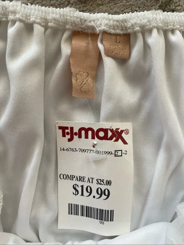 T.J.Maxx White Textured Long-Sleeve Mini Dress - Image 2