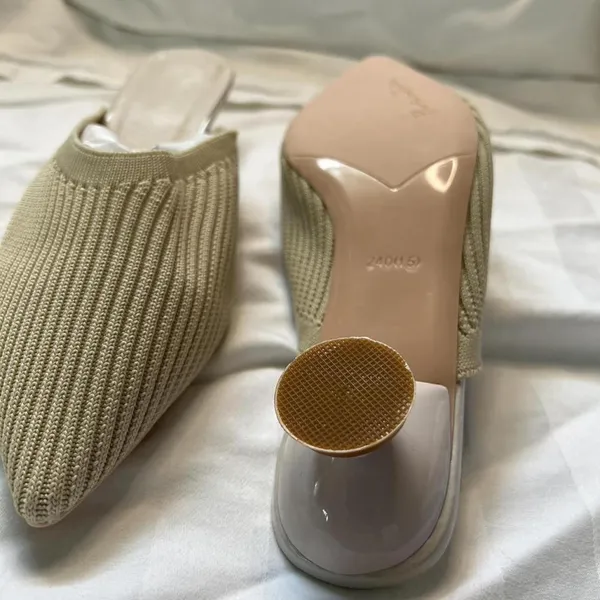 Kitten Heel Sand Summer Mule Slide Size 7 - Image 8