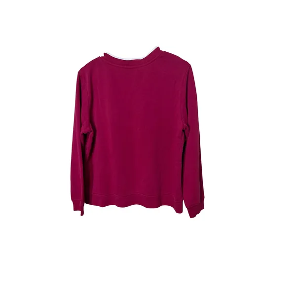 Vintage Studio Works Sport Magenta Embroidered Birdhouse Sweatshirt Size M - Image 6
