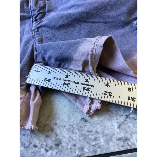 Splendid Womens Ombre Dip Dye Cargo Shorts Purple Pink Frayed Hem Size 6 - Image 4