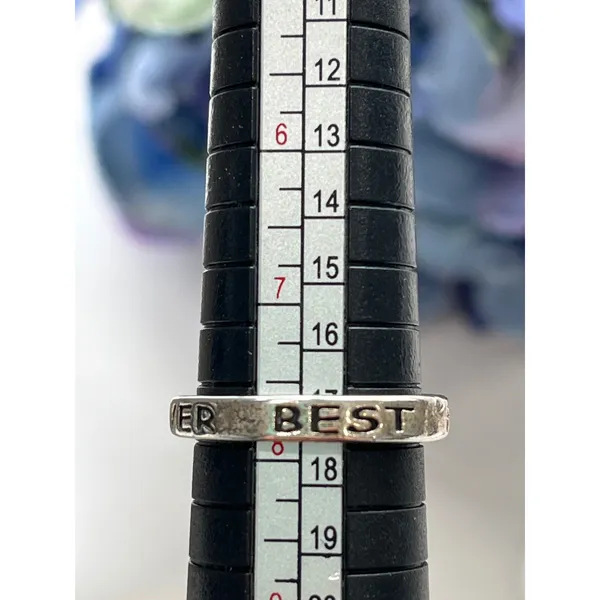 Best Friends Forever Ring Silver Tone Band Ring Size‎ 8 Friendship Jewelry - Image 2