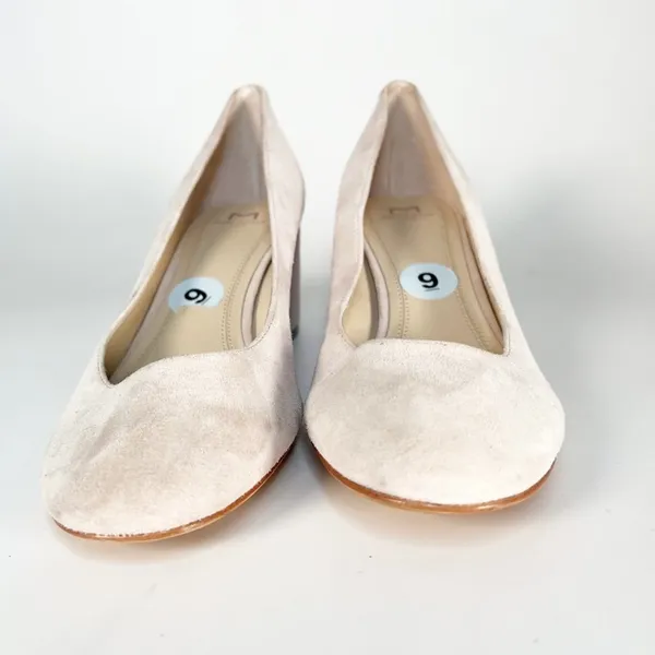 Marc Fisher Wiley Pink Suede Leather Block Kitten Pumps Heels Shoe 9 Women NWOT - Image 2