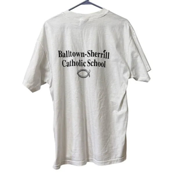 Vintage 90's Religous T‎ Let Tge Little Ones Come To Me Bible quote T shirt 90's - Image 2