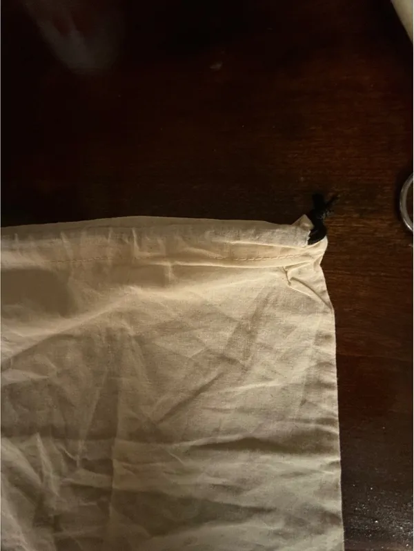 Madewell Drawstring Dust Bag - Beige Cotton Storage Pouch - Image 3