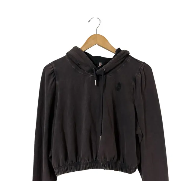 FREE PEOPLE FP Movement Hot Shot Brown Crop Hoodie Sweatshirt - Image 4