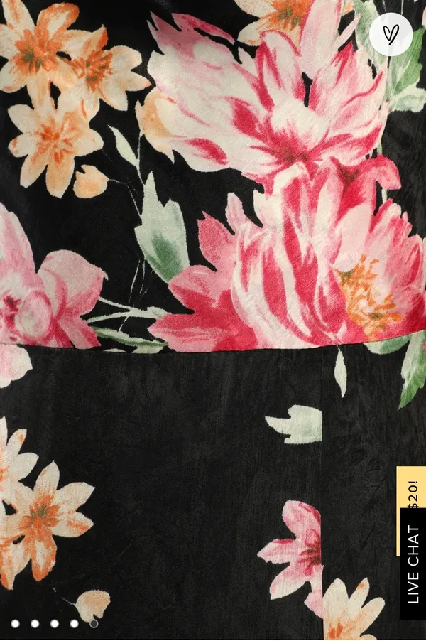 Lulus Black Floral Long Dress - Image 4