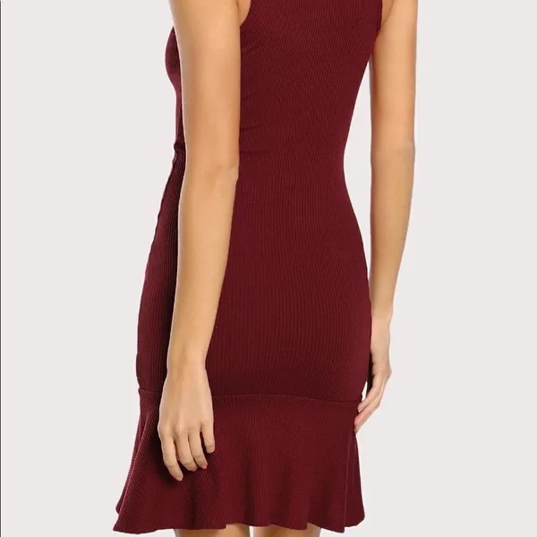 ✨ Frill Hem Rib Knit Tank Dress✨ - Image 3