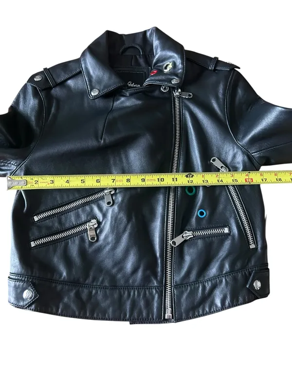 Sam Edelman colorful grommet leather moto jacket Size Small - Image 4