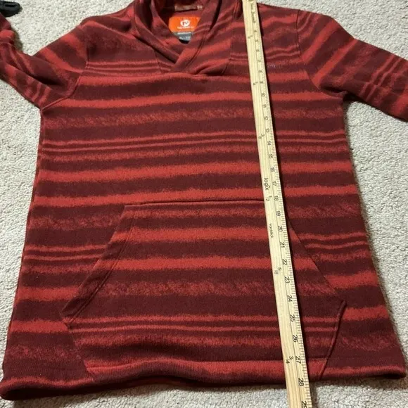 Merrell Women's Granola Girl Striped Fleece‎ Hoodie Pullover Pocket Casual Sz M - Image 5