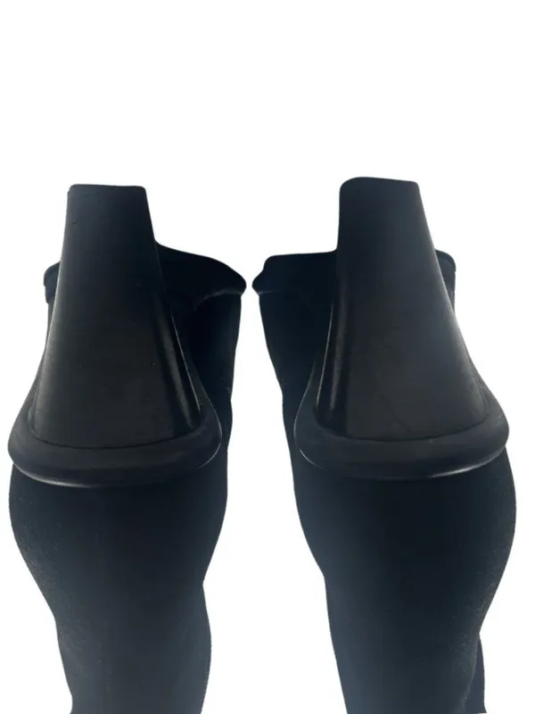 Aquatalia Black Suede Mid Calf Heeled Boots Size 8.5 Waterproof - Image 6