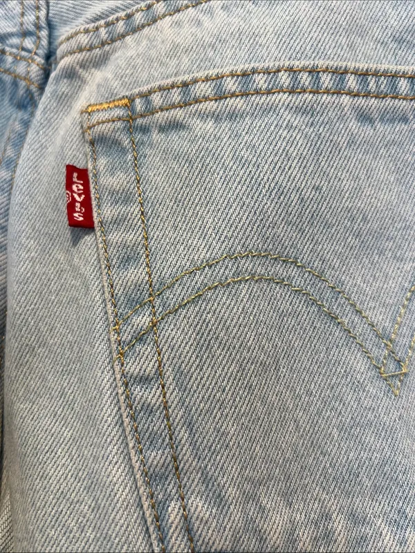 Levi's Light Blue 501 Straight Ripped Jeans size 28/30. - Image 9