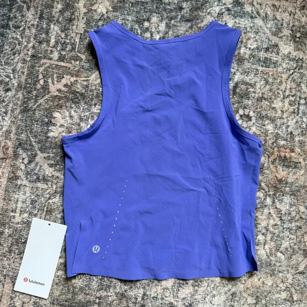 NWT Lululemon Swift Ventilated Running Tank Charged Indigo Purple W1DSMS Size 2 - Image 4