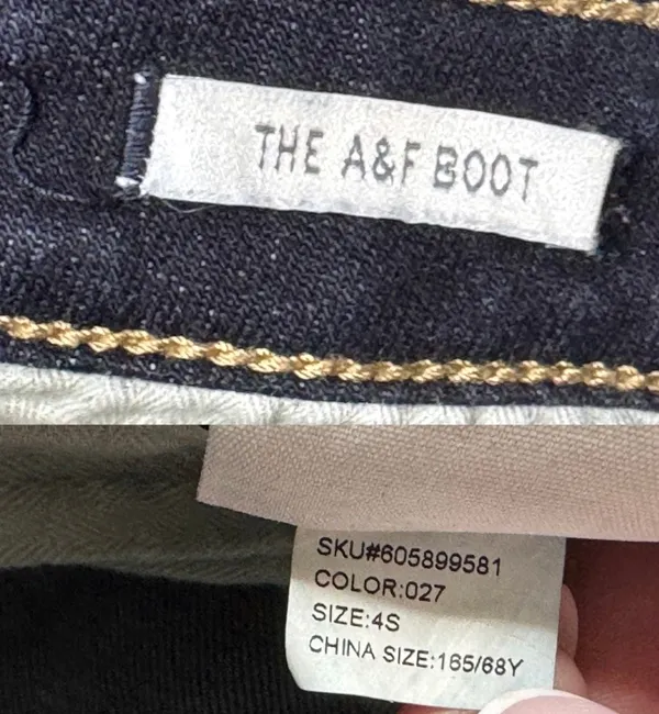 Abercrombie & Fitch The A&F Boot Jeans 4S W27 L31 Dark Wash Y2K Bootcut - Image 9