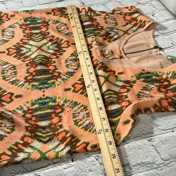 Collective Concepts Multicolor Watercolor Coral sleeveless Blouse size Large - Image 9
