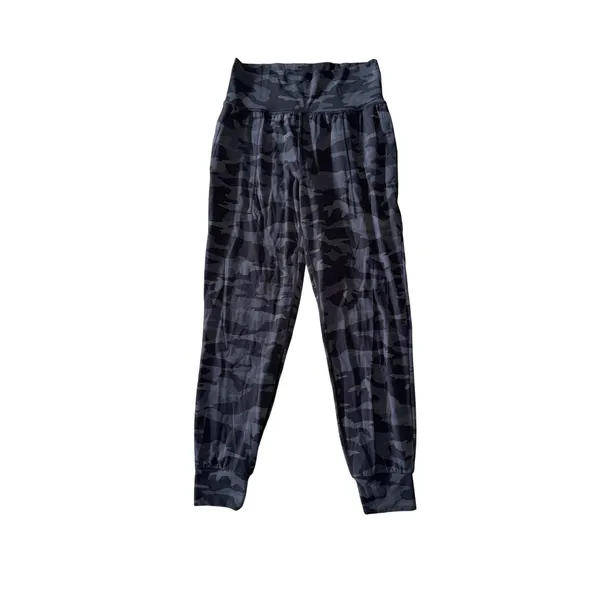 Athleta Salutation Camo Jogger Women‎ Small Black Grey Excellent High Waist - Image 3