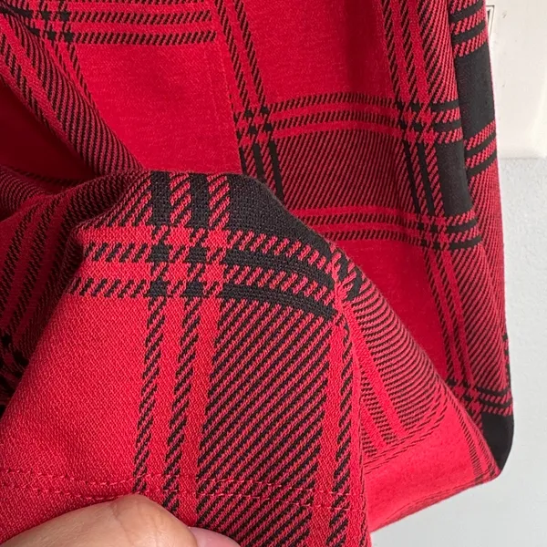 SO Vibrant Red and Black Checkered Mini Dress - Image 7