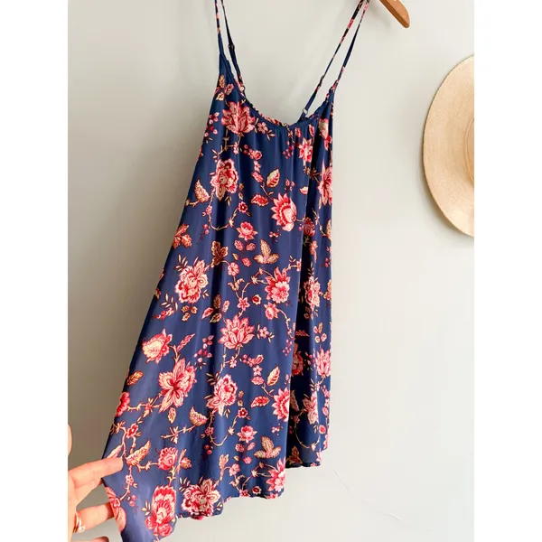 Abercrombie & Fitch | Floral Mini Dress Blue Pink | Sz S - Image 2