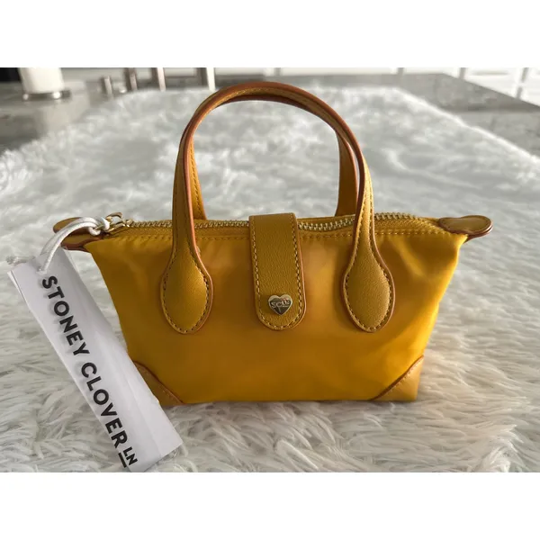 NWT Stoney Clover Lane Pouchette yellow Crossbody bag handbag - Image 13