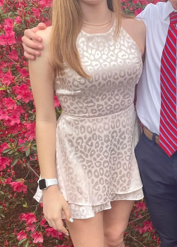 DO+BE Champagne Leopard Print Romper - Image 2