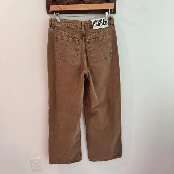 The Ragged Priest Alina Low Rise Baggy Brown Crossover‎ Waist Jeans Size 26 - Image 4