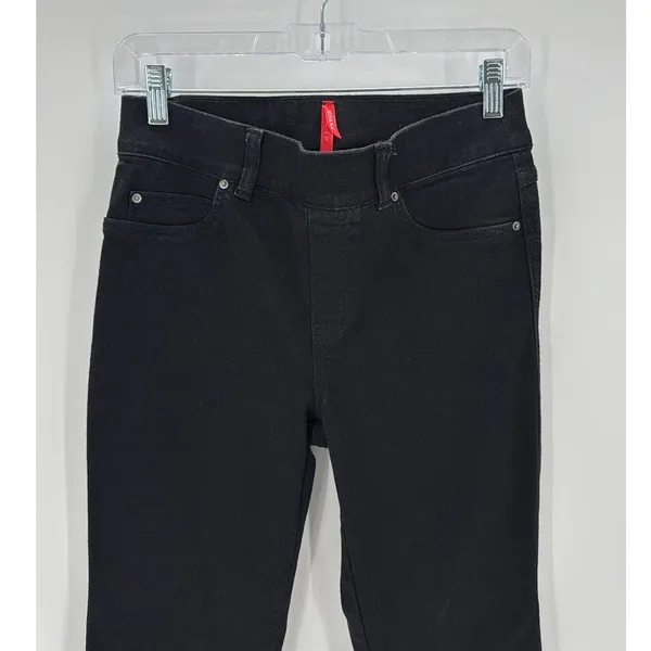Spanx EveryWear Flare Jeans Womens High Rise Pull On Clean Black size S classy - Image 5