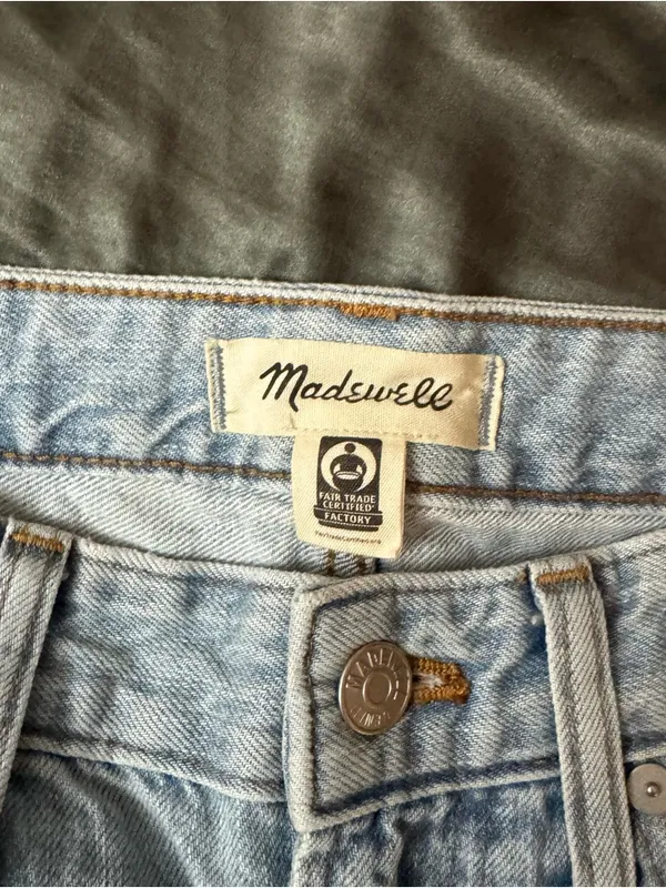 Madewell curvy perfect vintage straight jeans Light Wash NWOT size 26 - Image 8