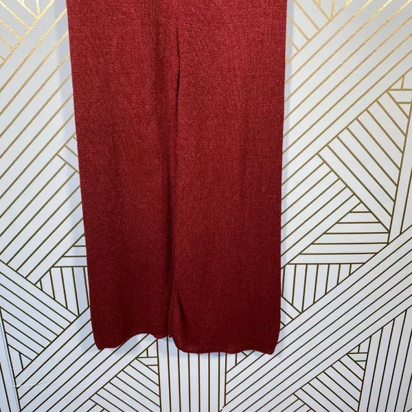 Zara‎ Knit Culottes in Red Rust Wide Leg High Waist - Image 9