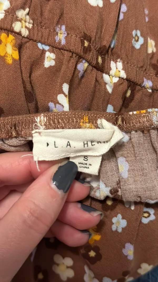 LA Hearts Brown Floral Sundress - Image 3