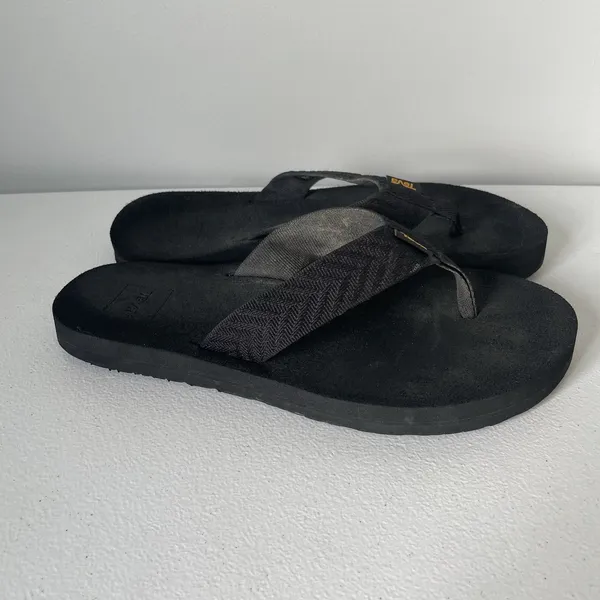 Teva Mush II Flip-Flop Sandals Shoes Black Supportive Comfort Women's Size 7 - Image 2