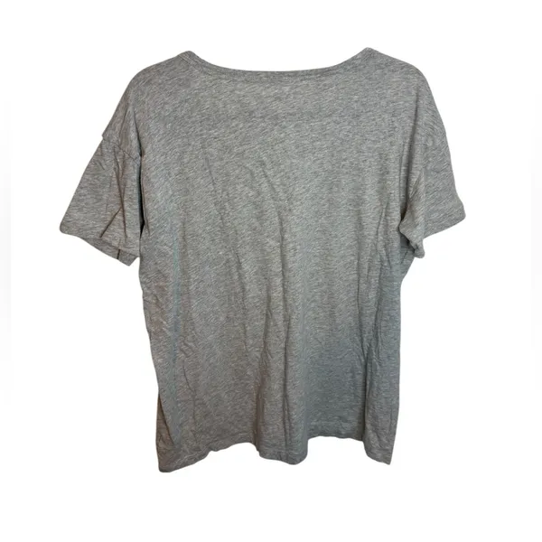 Aerie Classic Gray Cotton V-Neck Tee - Image 2