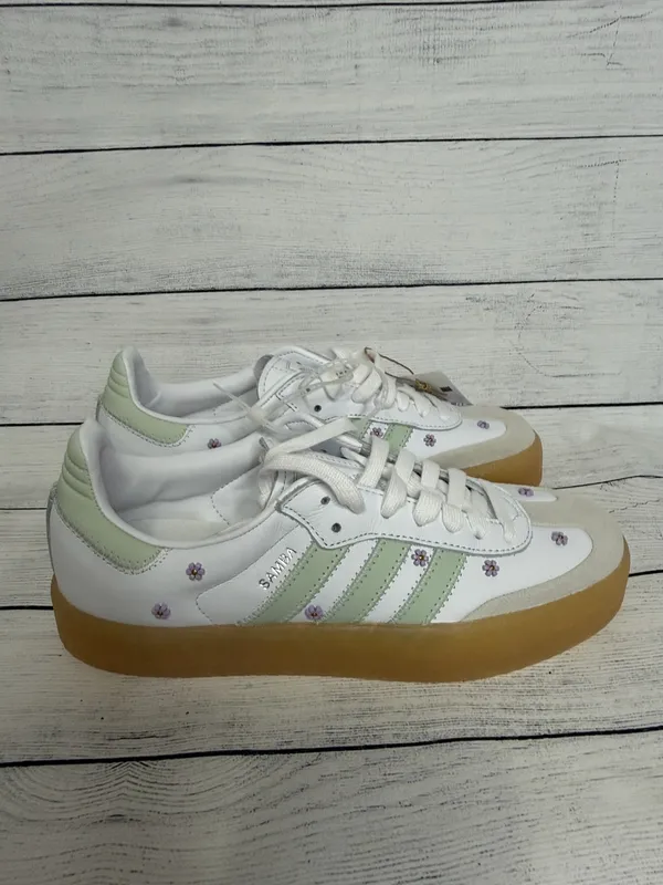 Adidas Shoes Women’s White Samba Originals Casual Green 7 - Image 8