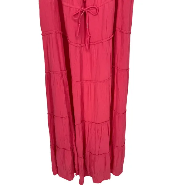 NWT Anthropologie Tiered Ruffle Maxi Dress Pink Size Small Boho Flowy Resortwear - Image 12