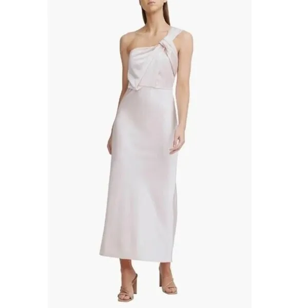 SIGNIFICANT OTHER Macy One-Shoulder‎ Midi Dress Size US 6 - Image 4