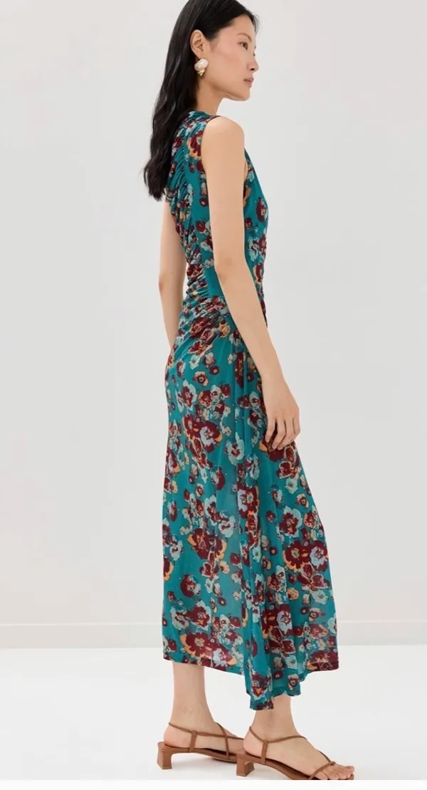 Ulla Johnson livia Midi Dress in Jade Floral: medium size - Image 3