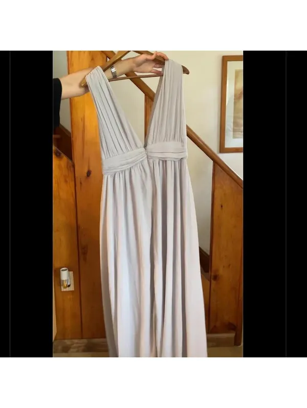 Lulus grey maxi formal dress size L - Image 2