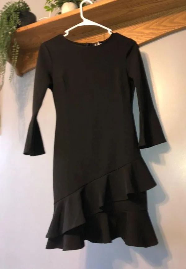 Lulus Black Ruffle Dress - Image 2