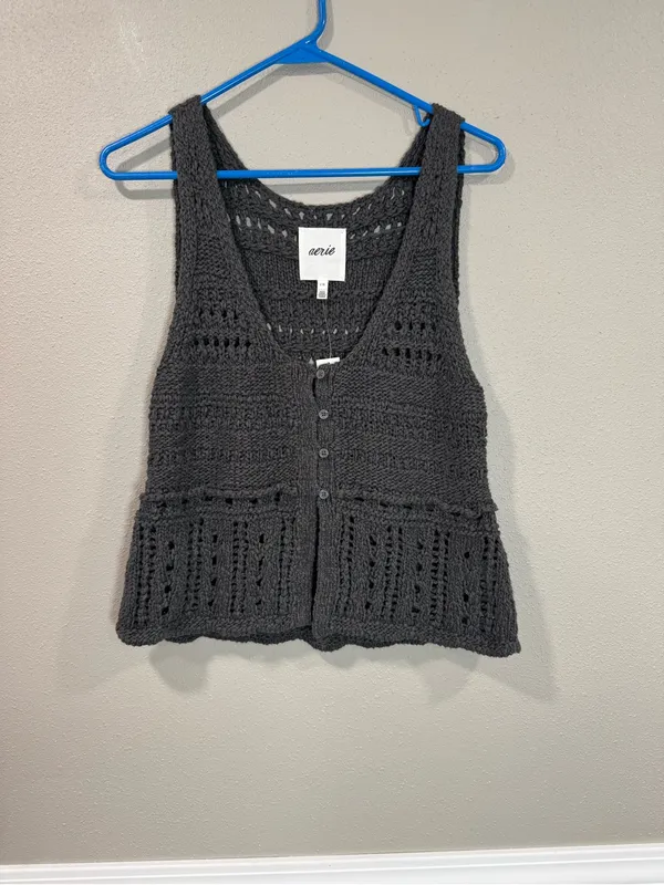 NWT Aerie Crochet Sweater Vest - Image 3