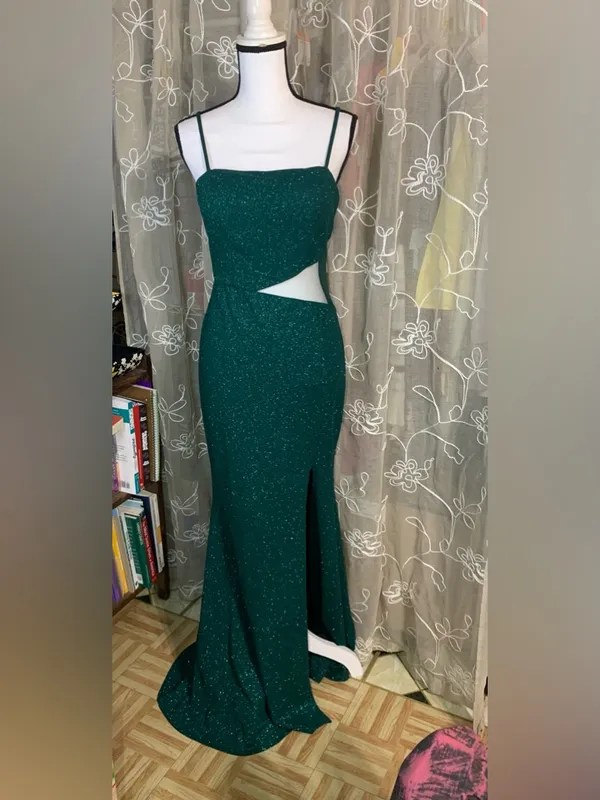 Windsor Emerald Green Glitter Mermaid Dress - Image 2
