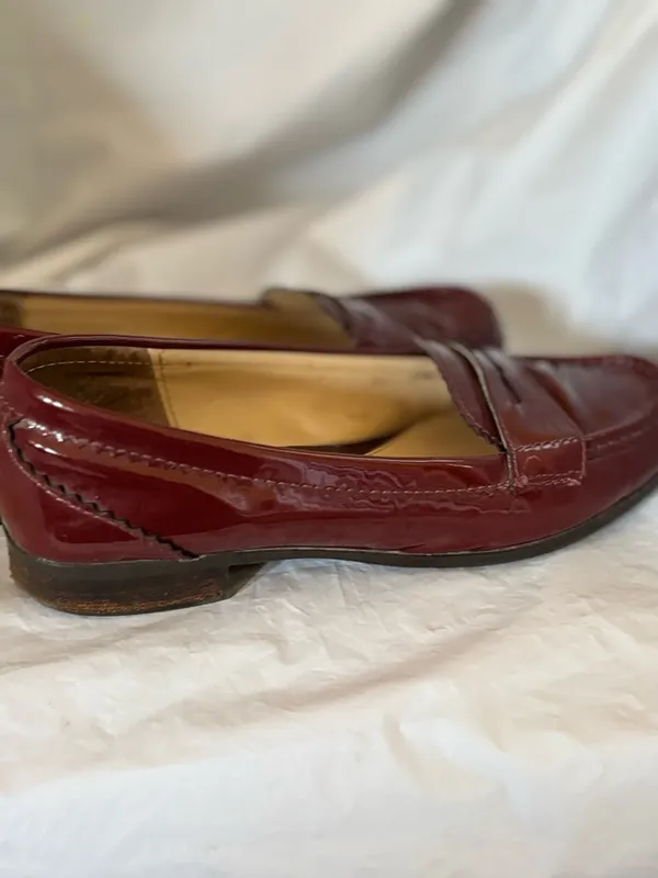 Polo by Ralph Lauren Women's Burgundy Patent Leather Loafers - Image 5